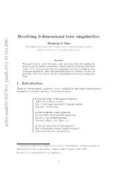 Resolving 3-Dimensional Toric Singularities