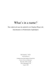 What's in a Name?