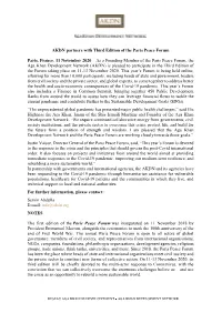 AKDN Partners with Third Edition of the Paris Peace Forum