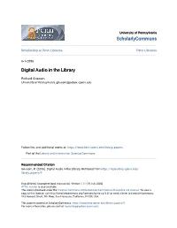 Digital Audio in the Library