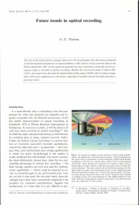 Future Trends in Optical Recording