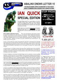 Ian Quick Emails to Members and His Destructive Alternative Views