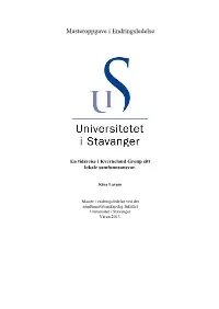 Masteroppgave I Endringsledelse