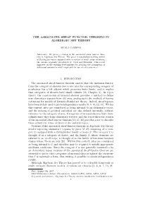 THE ASSOCIATED SHEAF FUNCTOR THEOREM in ALGEBRAIC SET THEORY 1. Introduction the Associated Sheaf Functor Theorem Asserts That T