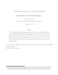 A New Parametrization of Correlation Matrices∗