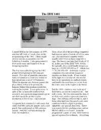C:\Users\Owner\Desktop\Stories\The IBM 1401.Wpd