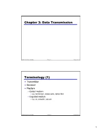 Chapter 3: Data Transmission Terminology