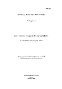Guide for Social Dialogue in the Tourism Industry