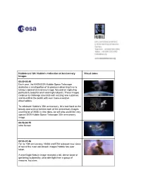 Hubblecast 129: Hubble’S Collection of Anniversary Visual Notes ​ Images