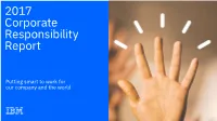 IBM's 2017 Corporate Responsibility Report
