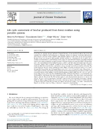 Life Cycle Assessment of Biochar Produced from Forest Residues Using Portable Systems