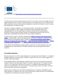 Organisation of the Education System and of Its Structure
