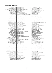Participant Directory