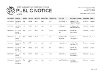 Public Notice &gt;&gt; Licensing and Management System Admin &gt;&gt;