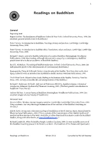 Readings on Buddhism