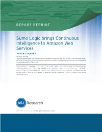Sumo Logic Brings Continuous Intelligence to Amazon Web Services