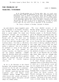 The Problem of Maratha Totemism 137