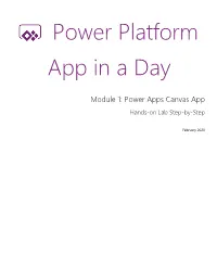 01-Power Apps Canvas App Lab Manual.Pdf