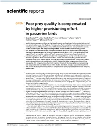 Poor Prey Quality Is Compensated by Higher Provisioning Effort In