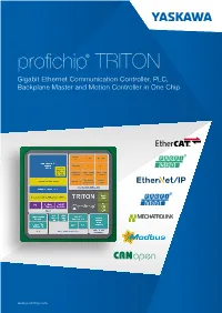 Profichip® TRITON Gigabit Ethernet Communication Controller, PLC, Backplane Master and Motion Controller in One Chip