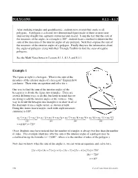 Applying the Polygon Angle