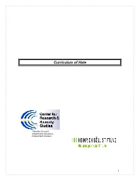 Curriculum of Hate