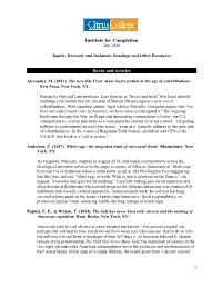 Diversity Equity and Inclusion Readings and References