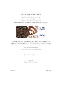 An Importance Sampling Method for Arbitrary Brdfs Used in Global Illumination Applications