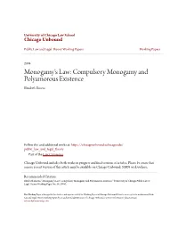 Compulsory Monogamy and Polyamorous Existence Elizabeth Emens