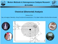 (Elemental) Analysis