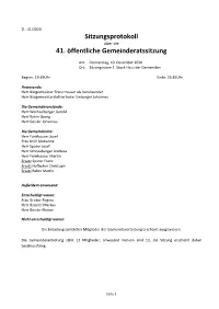 Gemeinderatssitzung 41