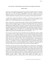 Gothic Inheritance and the Troubles in Contemporary Irish Fiction