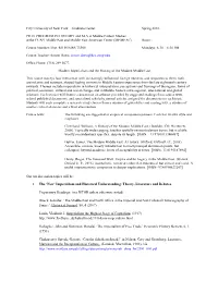 Graduate Center. Spring 2018. PH.D. PROGRAM in HISTORY and MA In