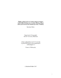 I Politics and Practices of Conservation Governance and Livelihood Change in Two Ethnic Hmong Villages and a Protected Area In