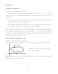 Lecture 15 Multiple Integration