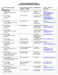 List of Colleges Affiliated to Guru Nanak Dev University, Amritsar