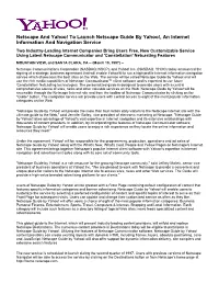 Netscape and Yahoo!