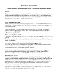 Privacy Notice for CEMARC 2 Data