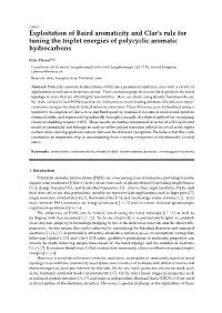 Exploitation of Baird Aromaticity and Clar's Rule for Tuning the Triplet Energies of Polycyclic Aromatic Hydrocarbons