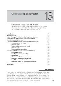 Genetics of Behaviour