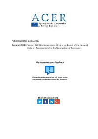 Implementation Monitoring Report of the Network Code on Requirements for Grid Connection of Generators