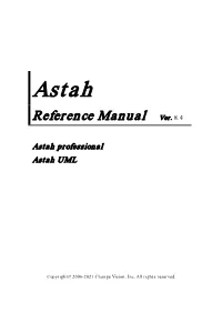 Reference Manual for Astah Professional And
