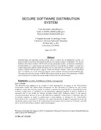 Secure Software Distribution System