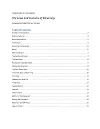 The Laws and Customs of Mourning