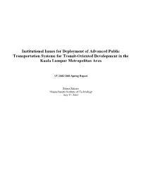 Zakaria 2003 Institutional Issues for Advanced Transit S…