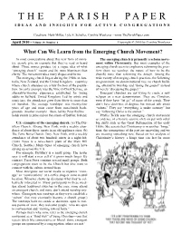 4-2010--What Can We Learn from the Emerging Church Movement