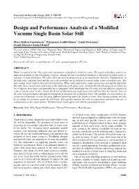 Design and Performance Analysis of a Modified Vacuum Single Basin Solar Still