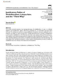 Justificatory Fables of Ordoliberalism: Laissez-Faire and the “Third Way”