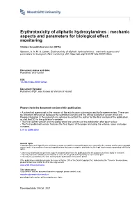 Mechanic Aspects and Parameters for Biological Effect Monitoring