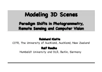 Modeling 3D Scenes